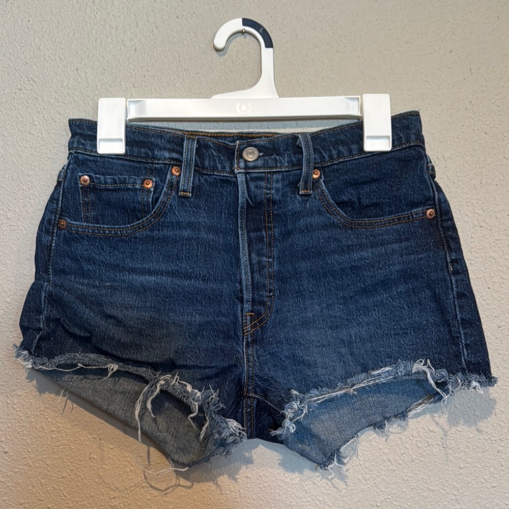 Levi's Dark Blue Jean Shorts